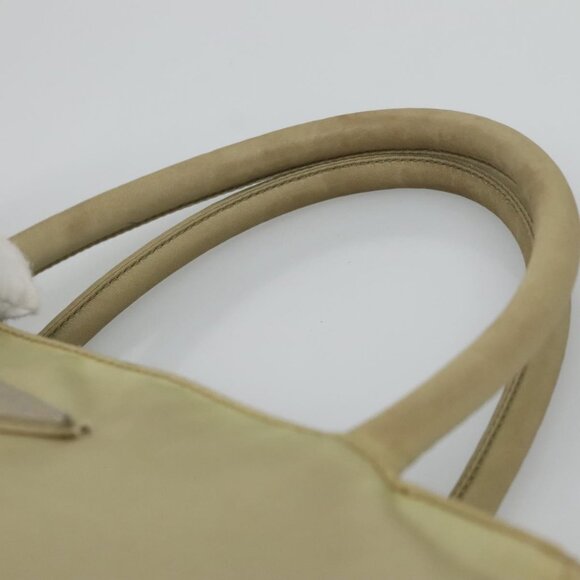 PRADA Hand Bag Nylon Beige Auth bs23980 - Picture 8 of 15